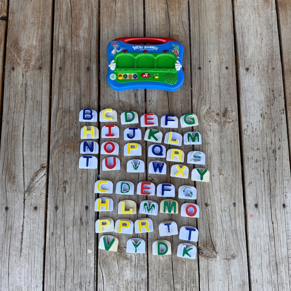 2004 LeapFrog Word Whammer Fridge Phonics Set Kids Blue Magnetic Letters Toy
